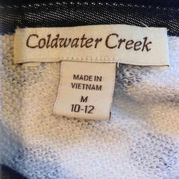 Coldwater Creek Fine Terry Denim Dotted Top Size 10-12 - Picture 6 of 8